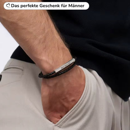 Lederarmband mit personalisierter Gravur