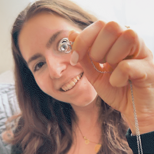 Rosenbox und Herz-Halskette mit personalisiertem Foto und Glitzersteine