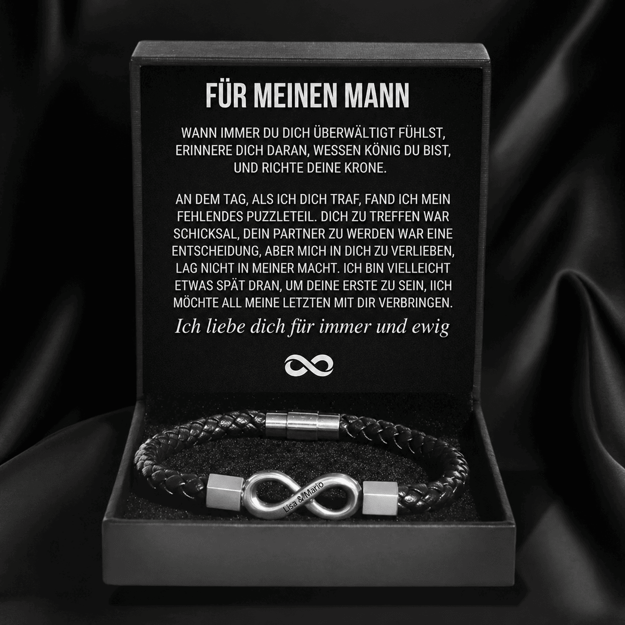 An meinen Mann – Personalisiertes Infinity Armband