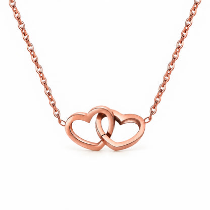 Doppelherz-Anhänger in 14k Roségold