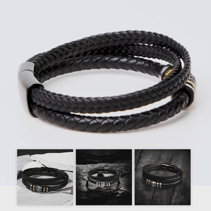 An meinen Sohn - Ich liebe Dich - Lederarmband