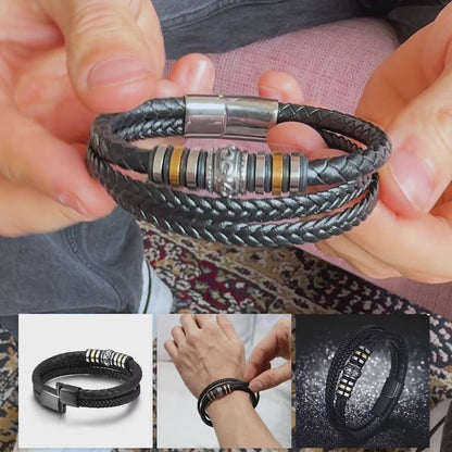 An meinen Sohn - Ich liebe Dich - Lederarmband