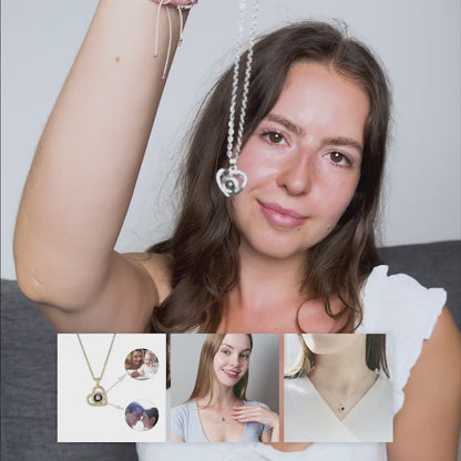 Personalisierte Herz-Halskette mit Foto