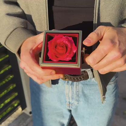 An meinen Schatz – Ewige Rose mit Herzschmuck & liebevoller Karte