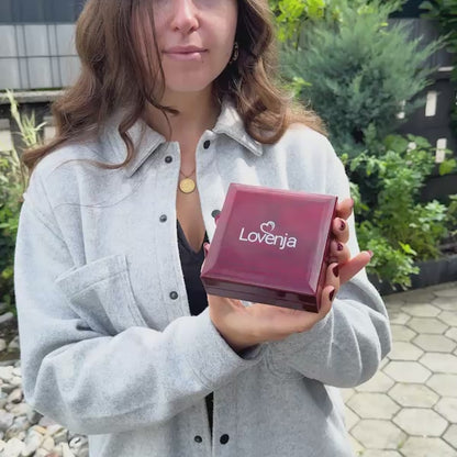 An meine Tochter – Herzanhänger in 14k Weißgold / 18k Gelbgold Veredelung