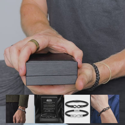 An meinen Mann – Personalisiertes Infinity Armband mit Gravur