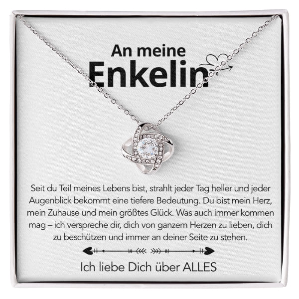 An meine Enkelin - Knotenhalskette mit liebevoller Botschaft
