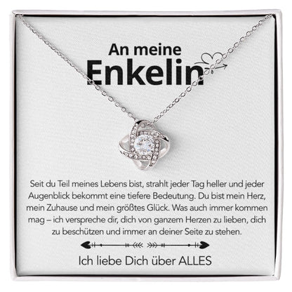 An meine Enkelin - Knotenhalskette mit liebevoller Botschaft